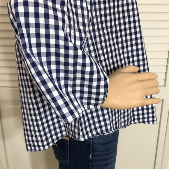 Madewell Smocked Gingham Off-the-Shoulder Top XL - Picture 10 of 15